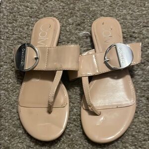 Calvin Klein Women's Beige Sandals